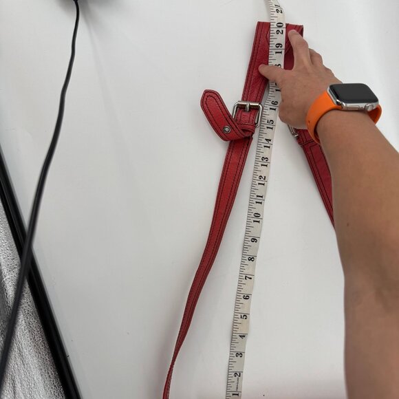 Marc by Marc Jacobs Red Pebbled Leather Crossbody Shoulder Bag Satchel Purse - Picture 6 of 7